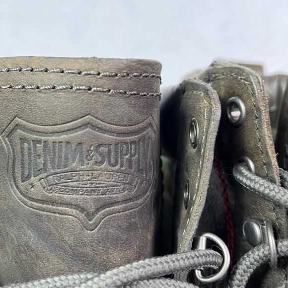 Ralph Lauren Denim & Supply Boots Men’s 11D Brown Field Lace UP - Picture 11 of 16